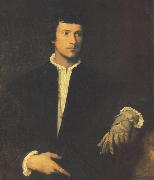 TIZIANO Vecellio Man with Gloves at Spain oil painting artist
